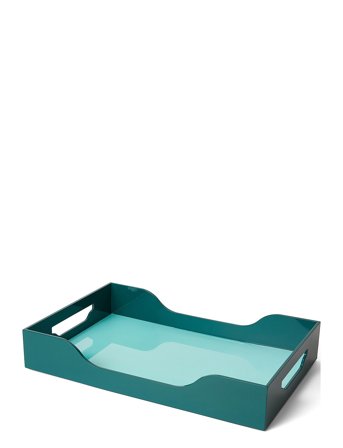 PRINTWORKS Lacquered Tray - Swell - Green - 27X 7X 42CM