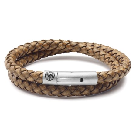 Collins | 6 mm Vintage Leather Wrap Around Bracelet for Men - Leather bracelets