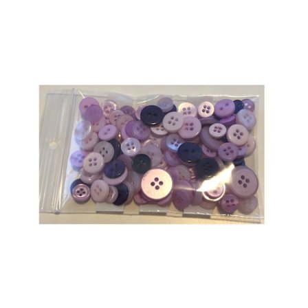 akryl knappar mixfärg lila rosa 30 gram
