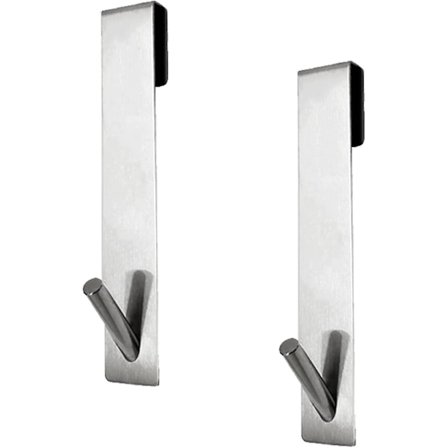 2 stk - Borrefrie rustfrie hengende kroker for håndkle, dusj