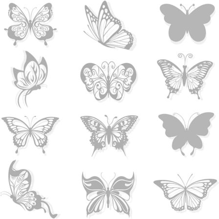 36 stk. - Anti-kollisionsmærkater - sommerfuglemærkater - m/ anti-kollisionsadvarsel