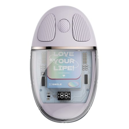 Bluetooth-hiiri, läpinäkyvä äänetön hiiri USB-vastaanottimella, ladattava kannettava hiiri kannettavalle tietokoneelle, PC:lle, tabletille, 10 metrin 