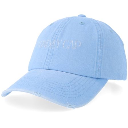 Iconic - Blå unconstructed Keps - Monday Cap Light Blue Pigment Wash Dad Cap @ Hatstore