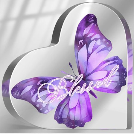 Religiøse gaver til kvinder kristne, trostegn til mor søster ven, sommerfugl kristne hjemmekontor skrivebordsindretning ornamenter, religiøs akryl 