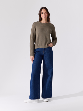 MATCH - Malou genser - Va Vite - Str. XXL - Dame - Gensere & Cardigans - Grønn - 100% bomull