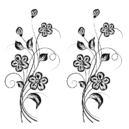 Vægklistermærke sorte blomster vægdekoration klistermærker blomster slyngranke vægklistermærker blomst slyngranke vægbilleder stue soveværelse gang 