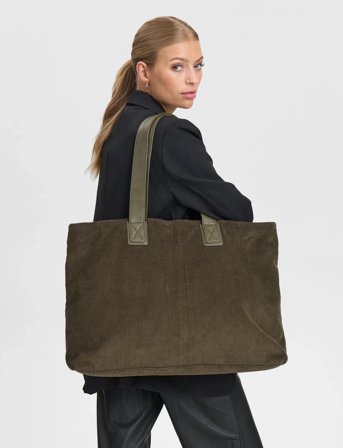 DEPECHE Shopper - Khaki green - ONE SIZE
