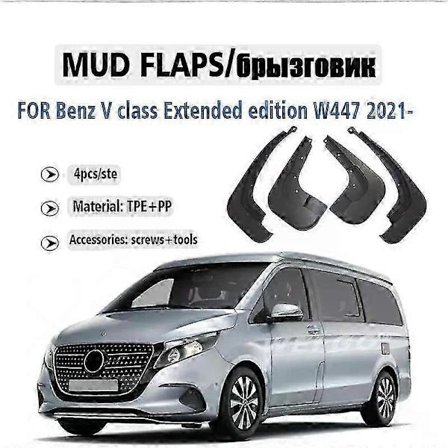 2021-2025 Yhteensopiva Benz V Class Extended Edition W447 V260 V250 V300 -mallien kanssa, roiskeläpät, lokasuojat, auton lisävarusteet