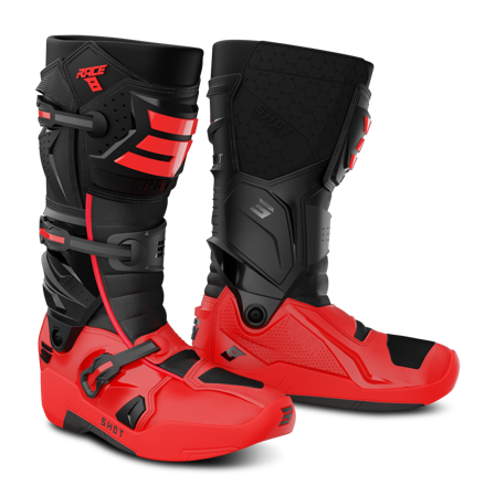 Stivali Cross Shot Race 8 Nero/Rosso 43