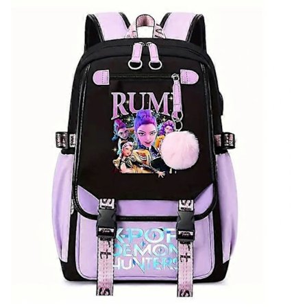 K-Pop Demon Hunters Anime Skolesekk Søt Tegneserieveske For Studenter A