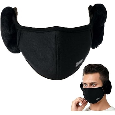 Ørevarmere Kvinder Mænd, Vinter Ørevarmere med Ansigtsmasker, Vindtætte Plys Ørevarmere til Kvinder, Varmt Øredække til Vinter