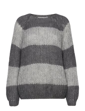 Pzpeyton Ls Striped Ck Pullover Grey Pulz Jeans