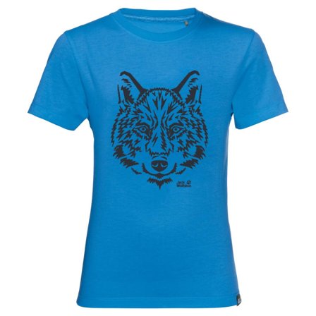 Jack Wolfskin Brand Tee Kids Children short-sleeved sweaters Blue 104