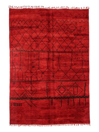 Håndknyttet Berber Moroccan - Mid Atlas 358X490 Uldtæppe Stort