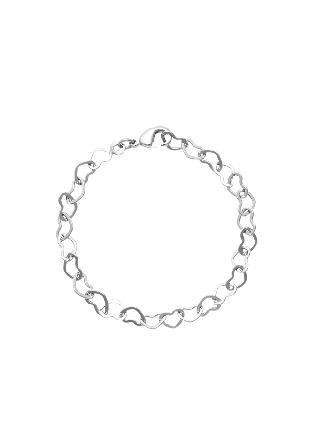 Caroline Svedbom Heart Chain Bracelet Armband Dam Silver ONESIZE