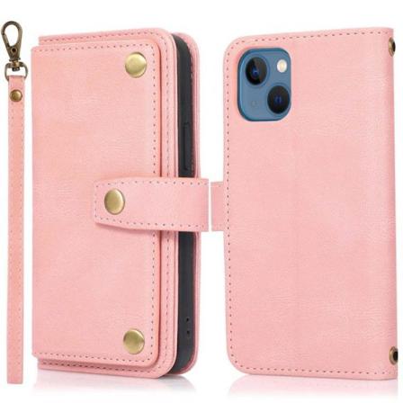 Iphone 14 Plus Plånboksfodral Flip - Rosa