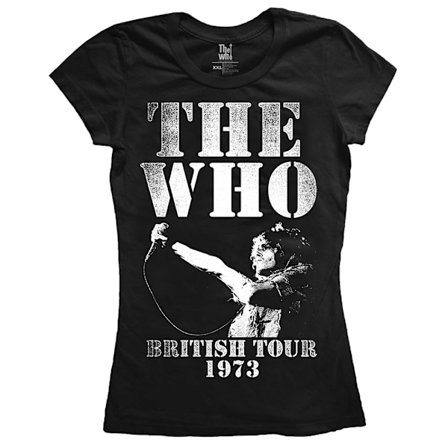 The Who Womens/Ladies British Tour 1973 T-Shirt XL Svart
