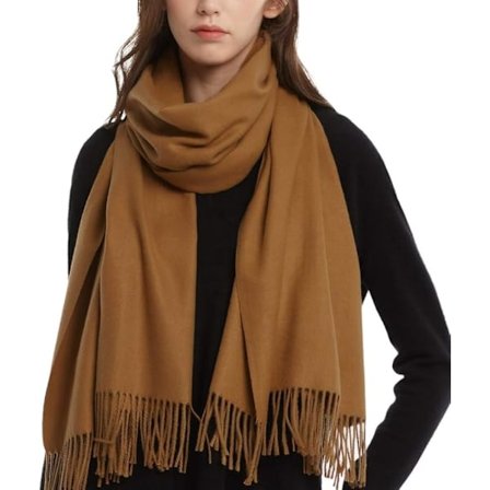Cashmere Sjal Pashmina Dame 200cm x 70cm Ekstra Store Cashmere Sjal for Vinteren