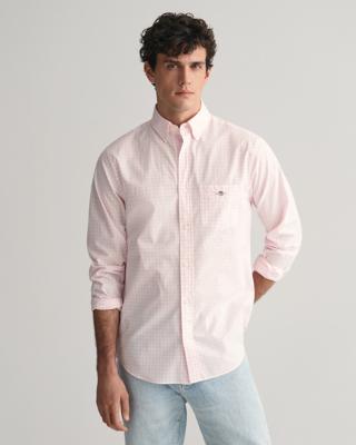 GANT - Smårutete poplinskjorte i regular fit - Herre - 4XL