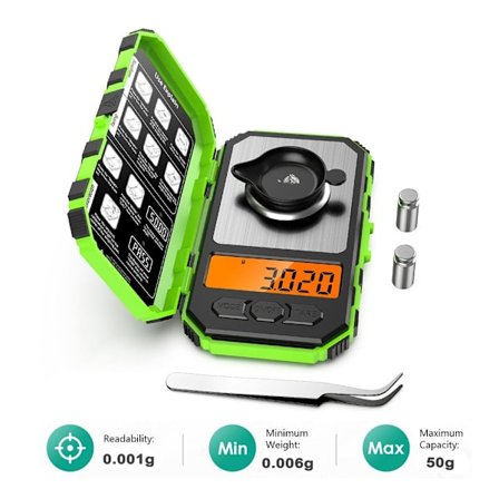 Digital vekt Elektronisk vekt 0,001G 50G-GRØNN 0,001G 50G-GRØNN