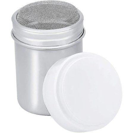 Rostfria Pulverströare, Strösockerduster Med Nätsikt Och Lock Rostfria Pulverströare, Strösockerduster Med Nätsikt