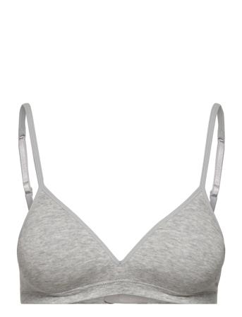 Bra Soft Seamless Tencel Lingerie Bras & Tops Soft Bras Non Wired Bras Grå Lindex