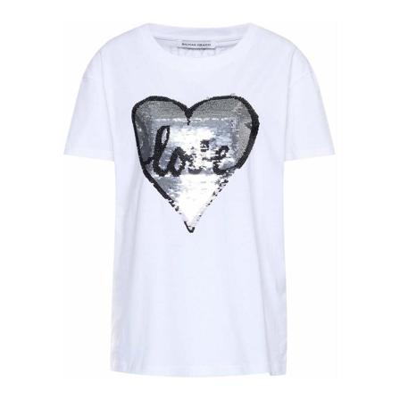 Silvian Heach, White Cotton Tops T-Shirt Biały, Kobieta, Rozmiar: L