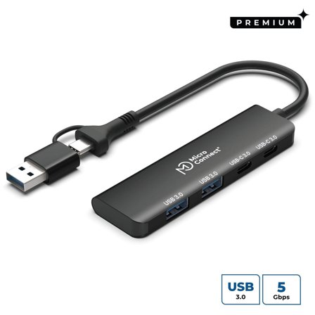 MicroConnect USB 3.0 Hub 4-Port with
