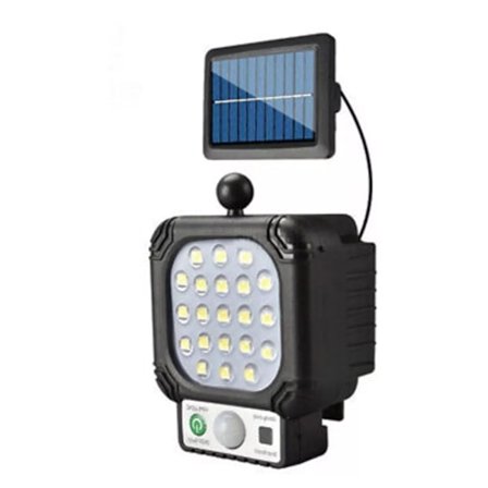 LED solcelle væglampe 21 LED-perler super lysstærk IP65 vandtæt udendørs solcelle bevægelsessensorlampe med 16,4ft kabel