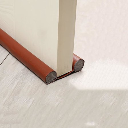 (Brun) 96cm dobbeltisolert dørbunntetning 10cm isolert dørflens (B) fleksibel dørbunntetning, dørstopper dobbeltisolert dørbunntetning, værtettning