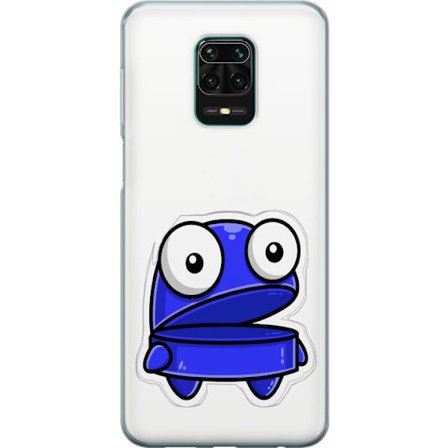 Kompatibel Mobilcover til Xiaomi Xiaomi Redmi Note 9 Pro Blå tegneseriefigur med åbent udtryk og store øjne i sjov illustration
