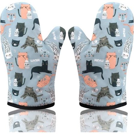 Ovnhandsker, grydelapper, ovnluffer, sæt med 2, til madlavning og bagning i køkkenet - varmebestandige, tykke og sikre