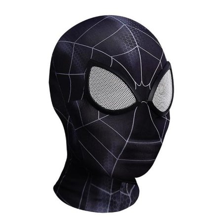 SQBB Svart Mj Spider-Man maske Cosplay - Voksen_max