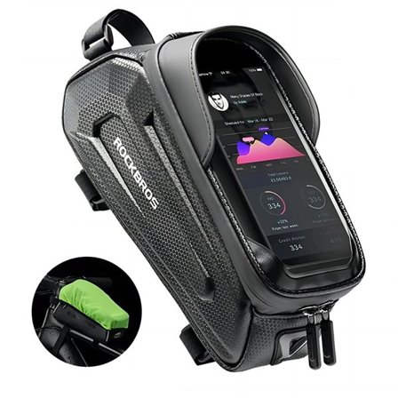 Rockbros sykkelrammeveske med mobilrom og deksel