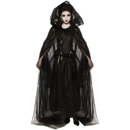Halloween-spökbrud häxa vampyr kostym cosplay klänning M M