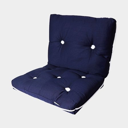 Cuscino per barca con kapok 1852-Marine, 45 x 74 x 8 cm, blu marino, doppio