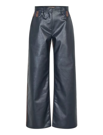 STINE GOYA | 2387 Cotton Drill / Faux Leather, H | XS