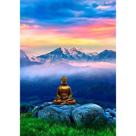 30x40cm 5D DIY Diamantmaleri Fuld, Buddha Statue Serie#G, DIY Diamant Rhinestone