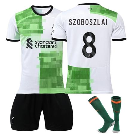 23/24 Barn Hemma Borta Full Kit Pojke Män Kostym Strip Strumpor Kort skjorta liverpool 23/24 away kit #8 adult xl