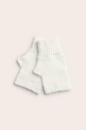 Kappahl | Ribbineulotut rannelämmittimet | Valkoinen
