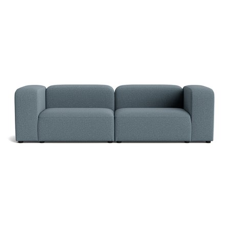 Milo XL 2-Sitzer-Sofa in Nordic Blau, modernes minimalistisches Design, einfarbig, komfortable Polsterung für Wohnzimmer, Höhe 72cm