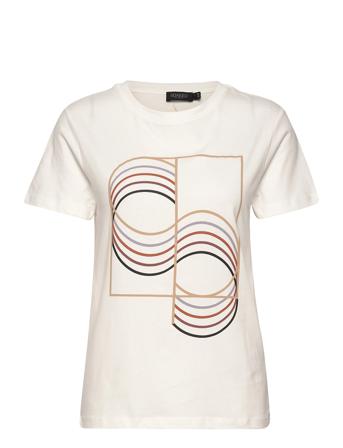 Slelectra Tee Ss T-shirt Top Beige Soaked In Luxury