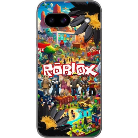 Kompatibelt Mobilskal till Google Google Pixel 8a Roblox äventyrsvärld full av figurer, färgstarka spelmiljöer och actionfyllda byggvärldar - pop