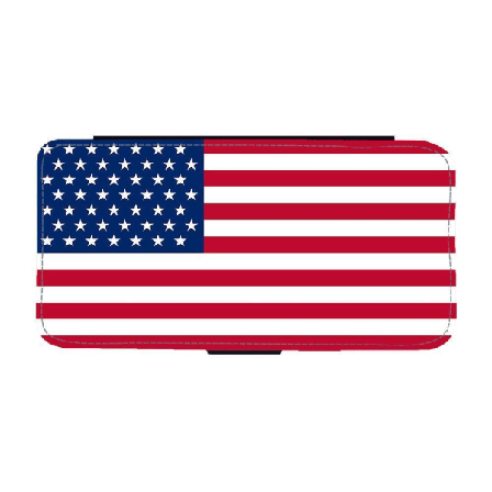 Amerikanska Flagga Iphone 14 Pro Max Plånboksfodral Multifärg