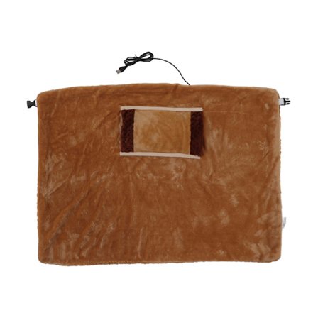 Opvarmet varmt sjal 5V lav spænding sikker multifunktionel USB flanel varme tæppe til hjemmekontor brun