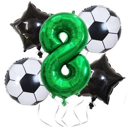 5 st/set Fotbollsballonger 32 tum folieballonger Barn Pojke Fotboll Fotbollsfest