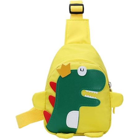 Ristiin kiinnitettävät laukut lapsille pojille ja tytöille Reppu Söpö dinosauruslaukku Matkustaminen Pieni salkku lapsille Yellow 6.69inch