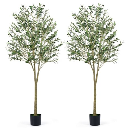 Tekoälyinen oliivipuusetti, 180 cm, 2 osaa, realistiset lehdet