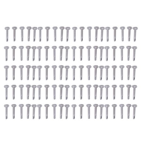 100 KPL Ristipää peltiruuveja pyöreällä aluslevykannalla 410 ruostumatonta terästä ruuvikiinnikkeet 4,8x32mm 100 KPL