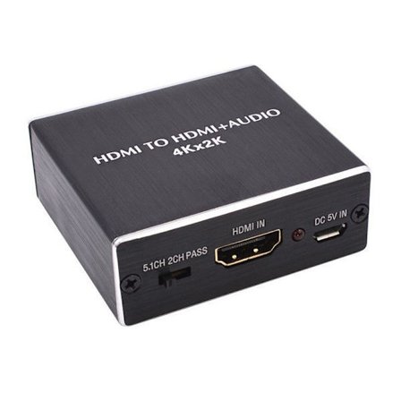 HDMI Audio Extractor Audio Output SPDIF Fiber Optisk Konverter